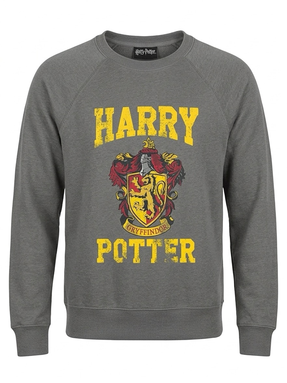 Harry Potter Distressed Gryffindor Crest Sweatshirt - Charcoal Child Medium
